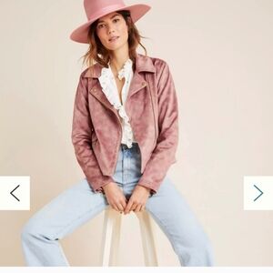 Anthropologie Pink Bomber Jacket